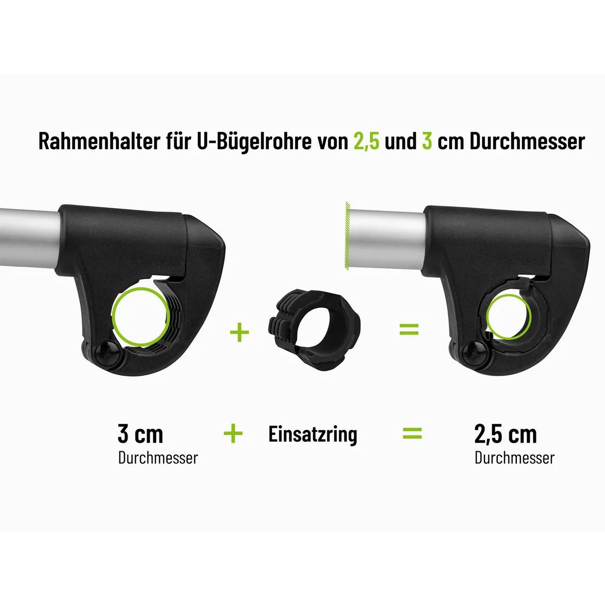 EUFAB Fahrradträger-Rahmenhalter, stabiler Halt für Ø 25+30mm Rohre, 2 Stück 4