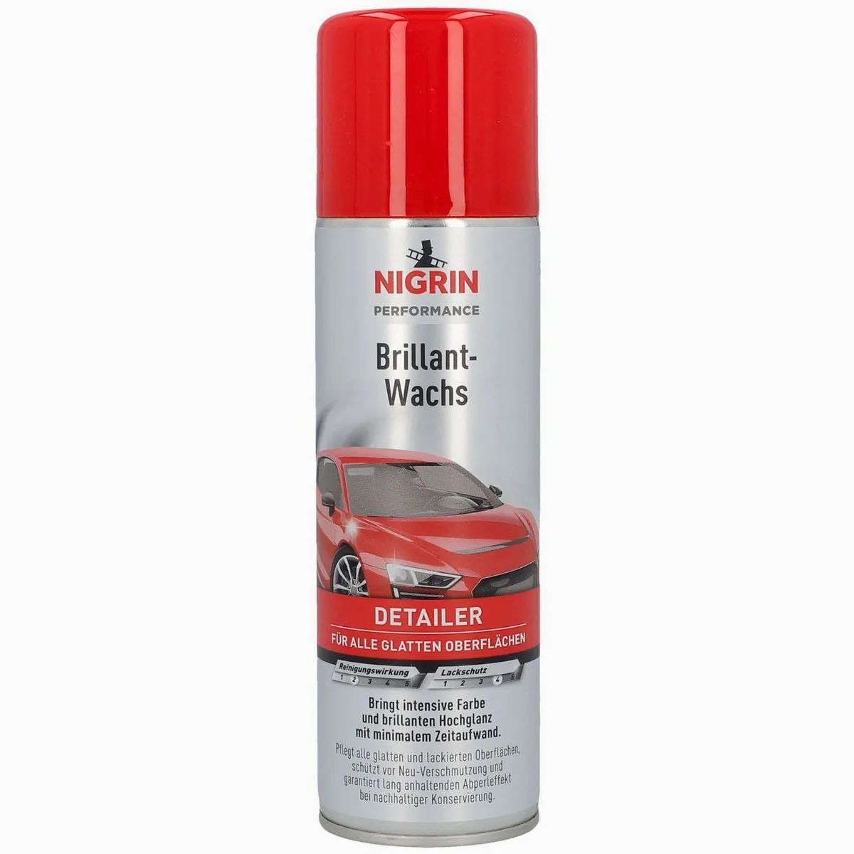 Nigrin Brillant-Wachs Glanz Detailer 300ml, intensive Pflege für Lack und Oberflächen