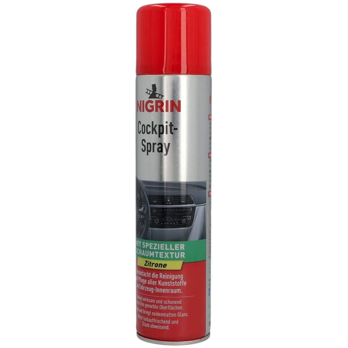 Nigrin Cockpit-Spray 400ml, effektive Kunststoffpflege und Reinigung 2