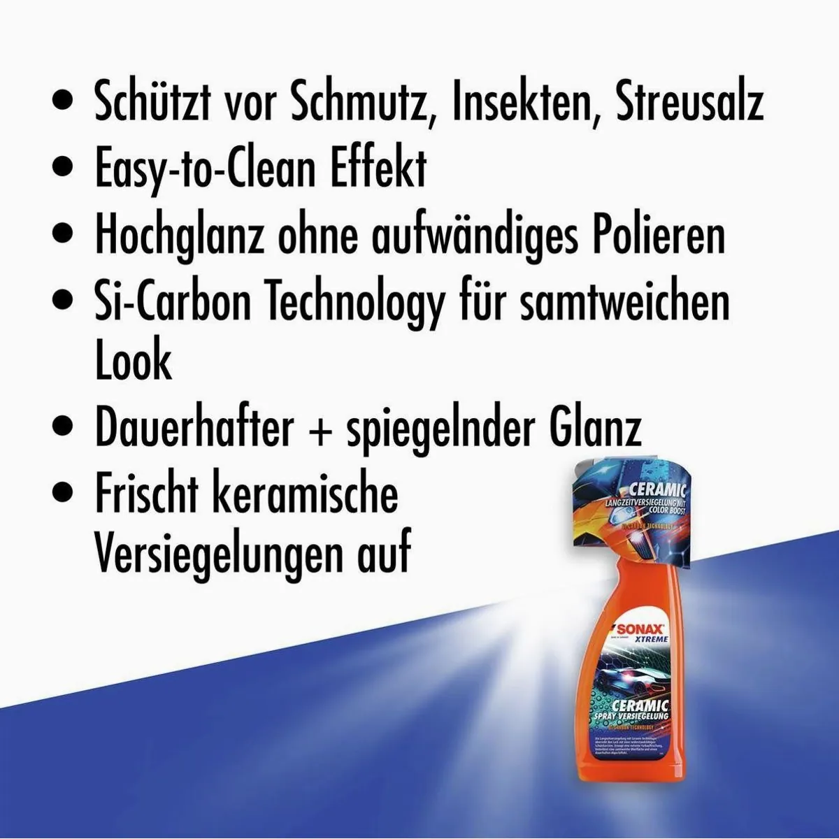 Sonax Xtreme Ceramic Spray Versiegelung 750 ml, hochglänzender Schutz, Si-Carbon-Technologie 4