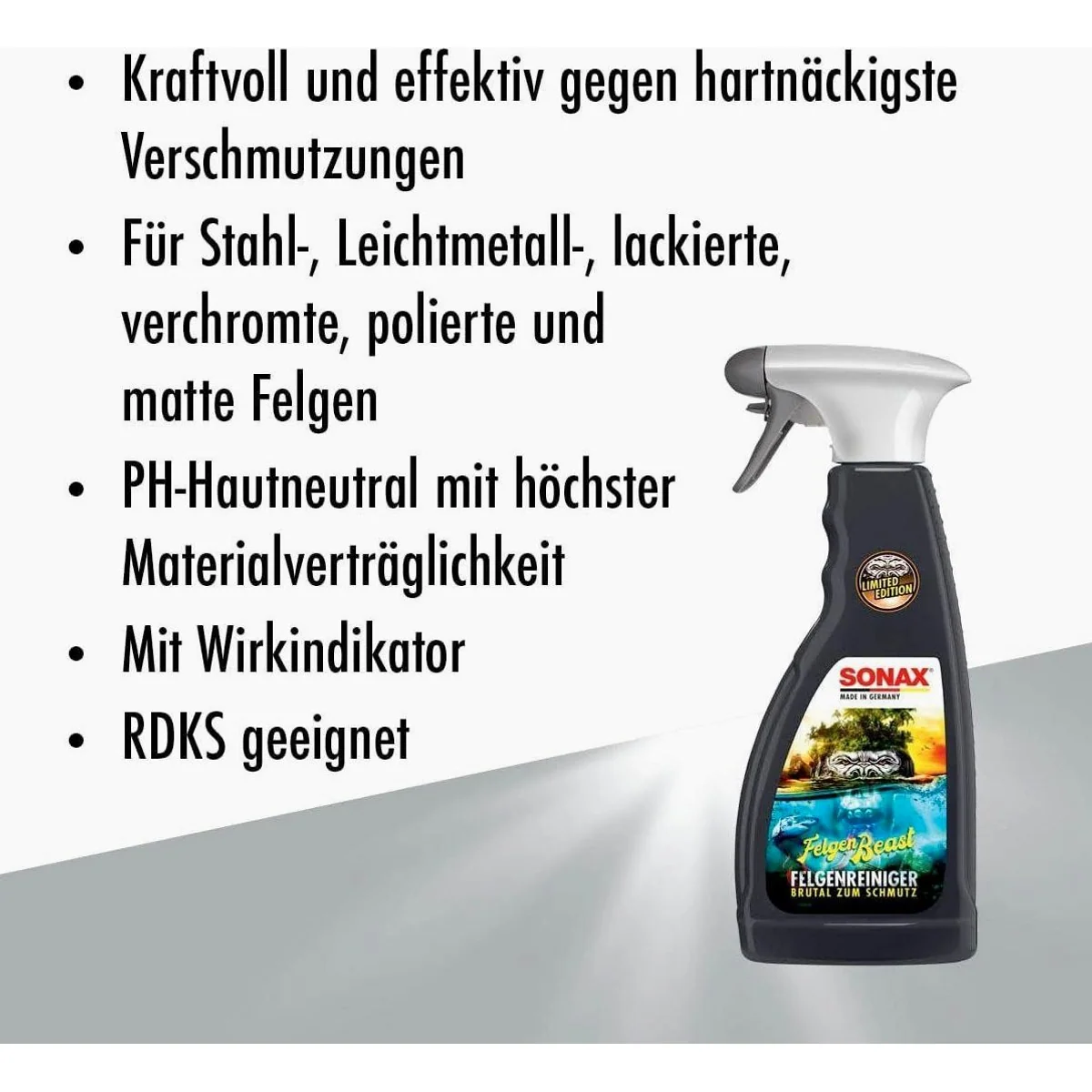Sonax Felgenreiniger FelgenBeast Sonderedition, materialschonend, rötlicher Wirkindikator, für alle Felgenarten 2