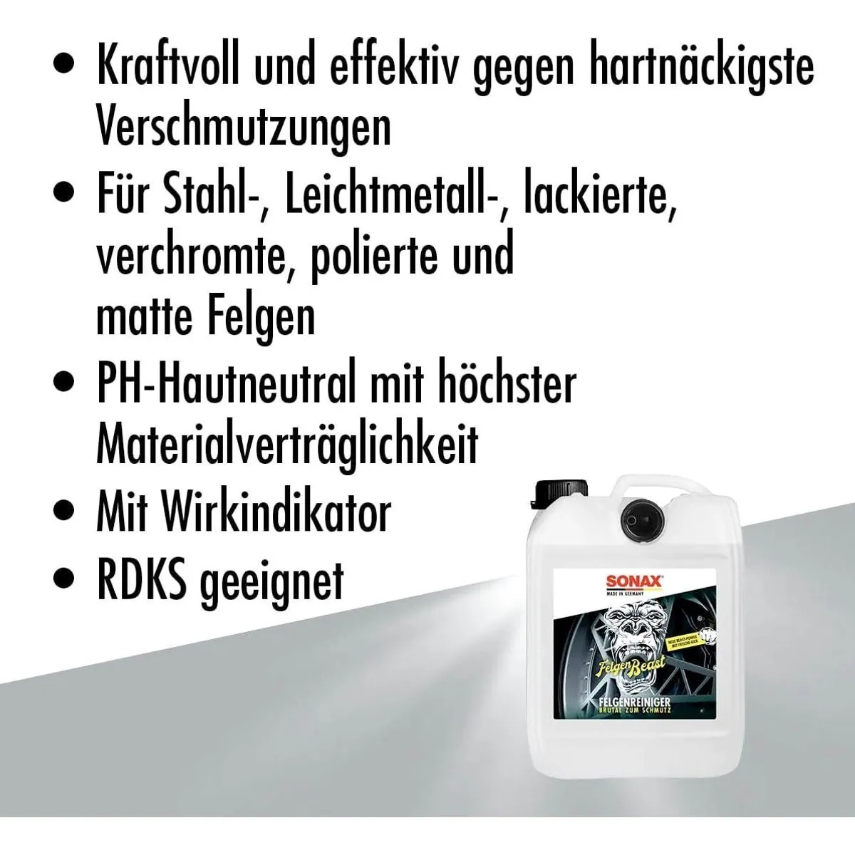 Sonax Felgenreiniger FelgenBeast 5 L, starke Reinigungsleistung, materialschonend, für alle Felgenarten 3
