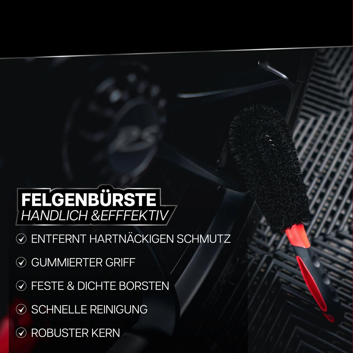 Sonax FelgenBeast 500 ml Set, effektiver Felgenreiniger mit Felgenbürste 5