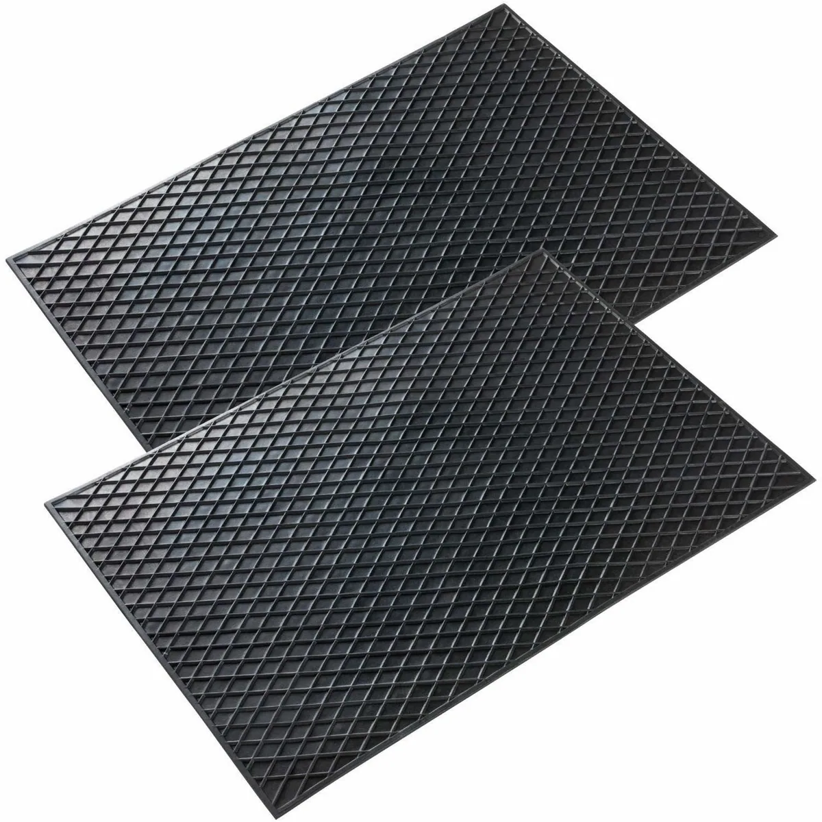 Walser Universal-Fußmatten, 2x Gummimatte 50x70cm — universell einsetzbar, rutschfest, leicht zu reinigen