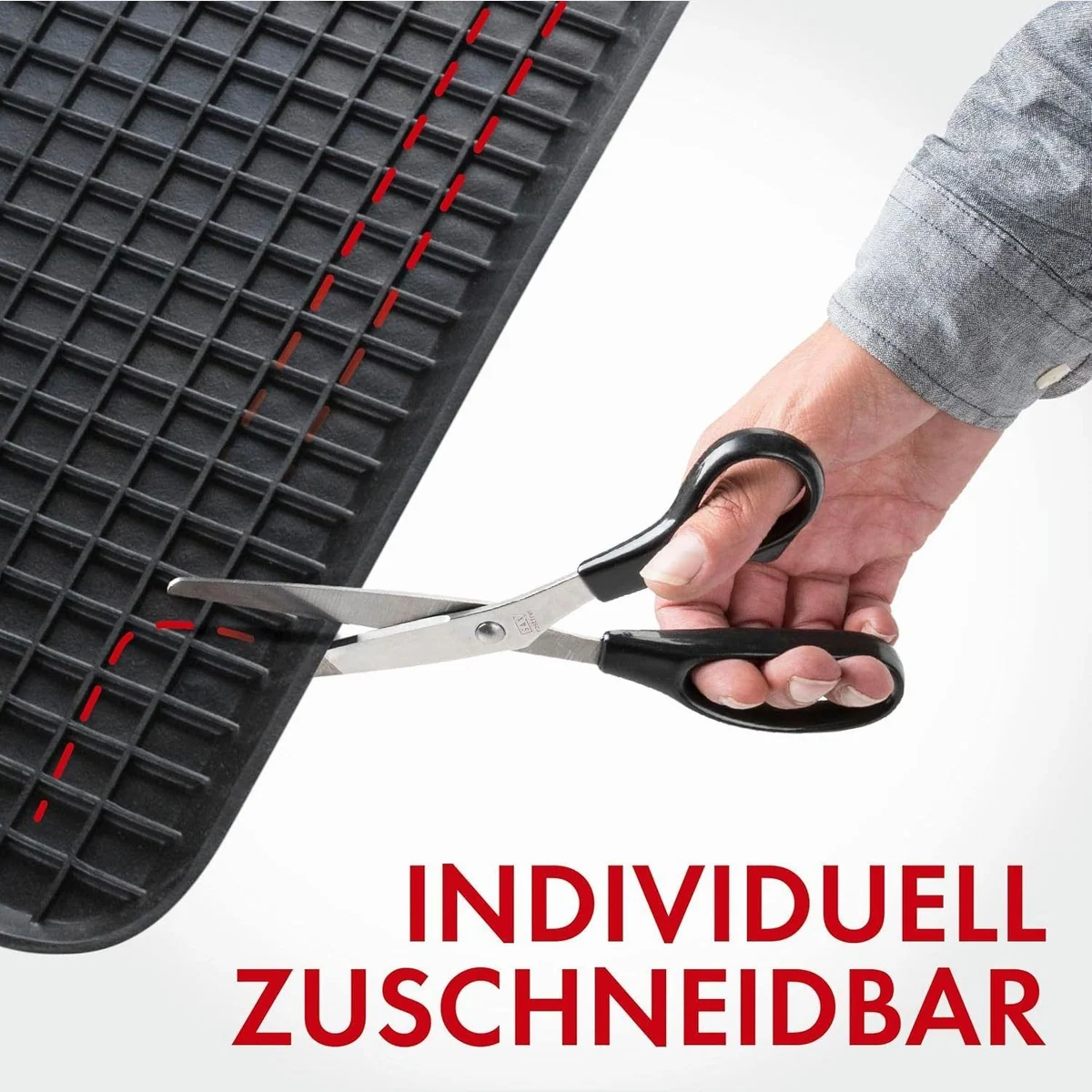 Walser Universal-Fußmatten, 2x Gummimatte 50x70cm — universell einsetzbar, rutschfest, leicht zu reinigen 3