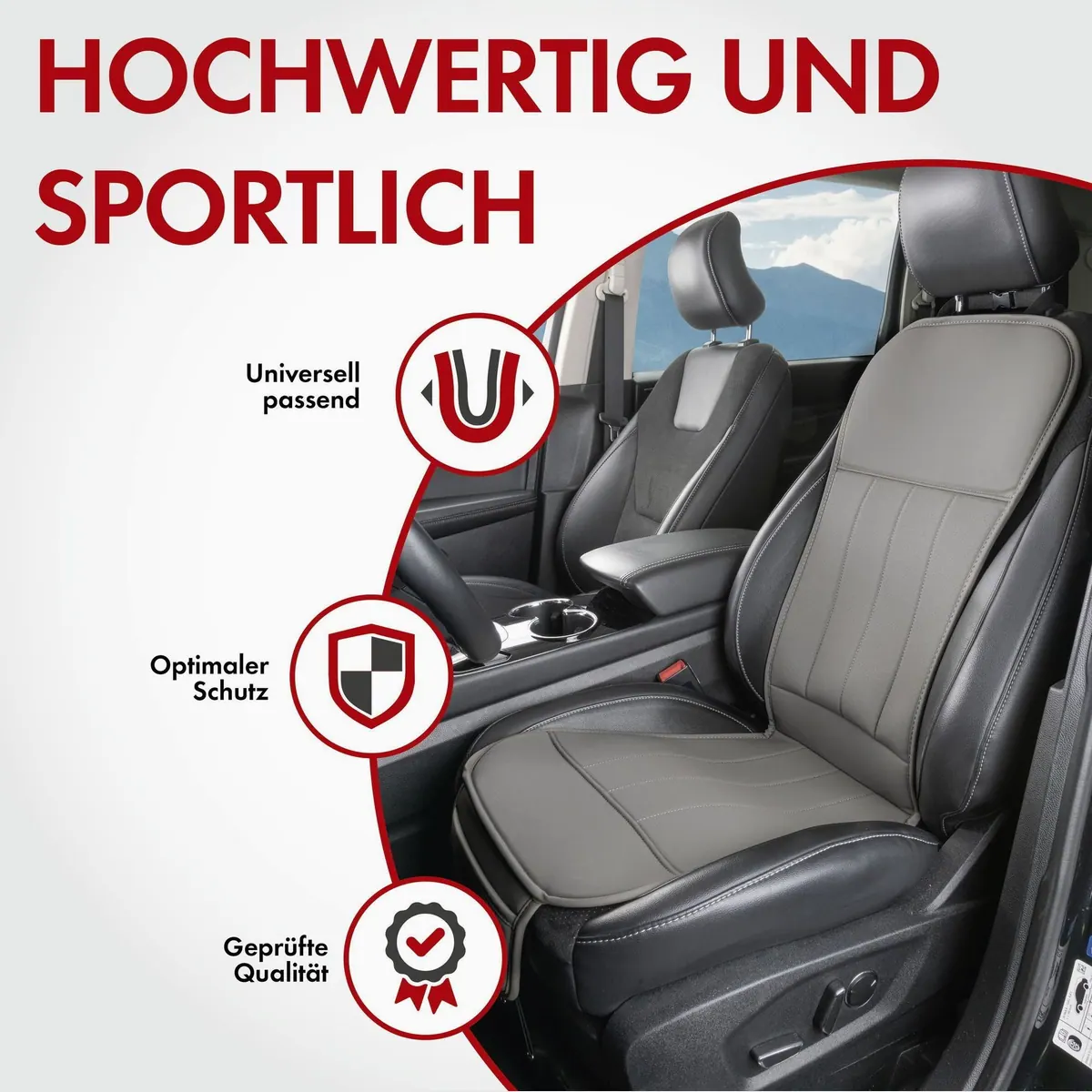 Walser Autositzauflage PKW Sitzauflage Lewis, elegantes Design, hohe Qualität 2