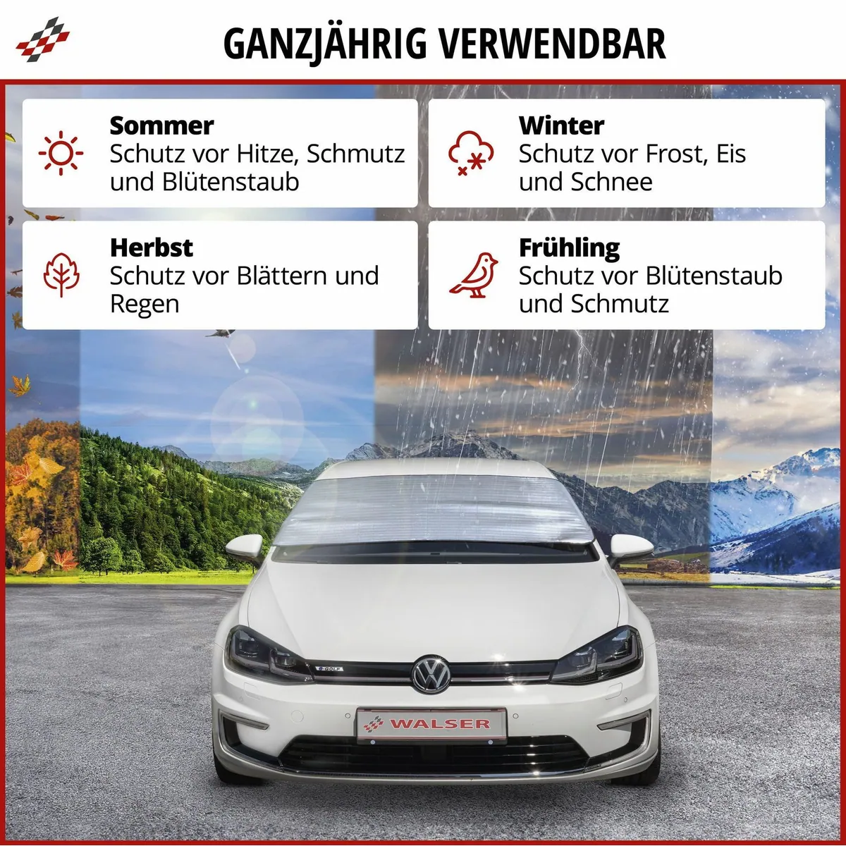 Walser Autosonnenschutz Thermo, optimaler Sichtfeldschutz gegen Witterungseinflüsse 2