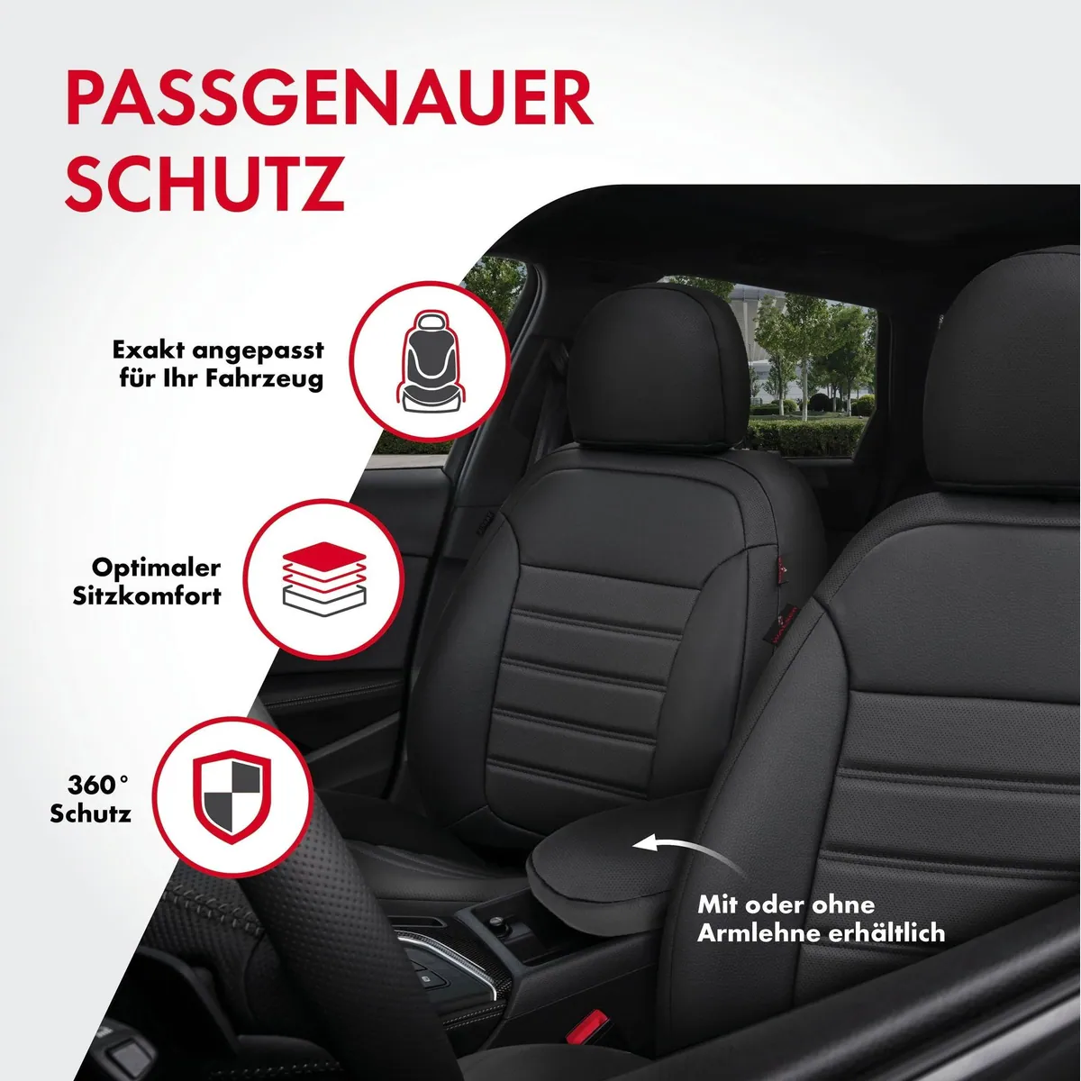 Walser Autositzbezug PKW, 7-teilig, perfekte Passform, hochwertige Stoffqualität 2