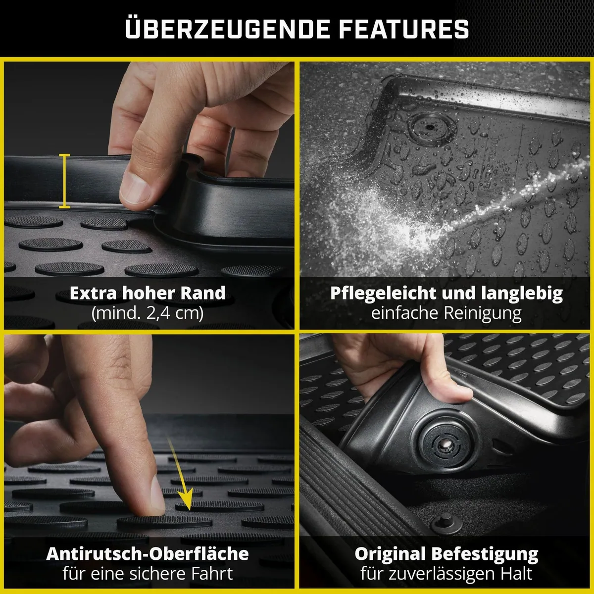 Walser Kofferraumwanne Automatte XTR, passgenau für VW Multivan T5/T6 2