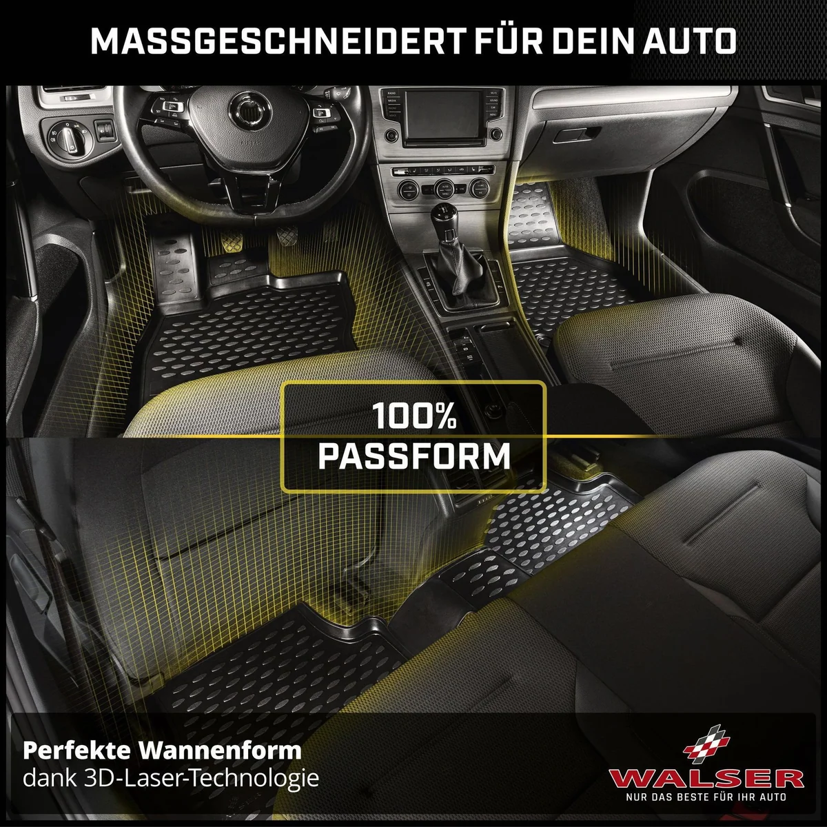 Walser Kofferraumwanne Automatte XTR, passgenau für VW Multivan T5/T6 4